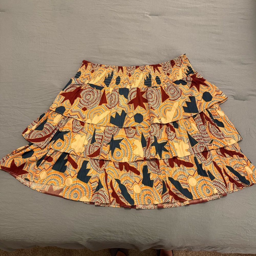 By Anthropology Tiered Mini Skirt
